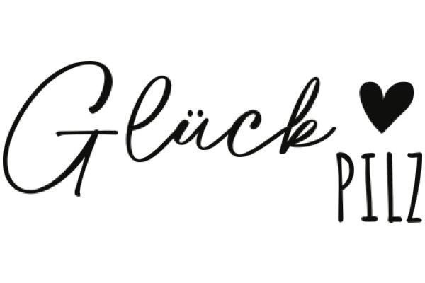 A Digital Artwork Featuring the Words 'Glick' and 'Pilz' with a Heart Symbol