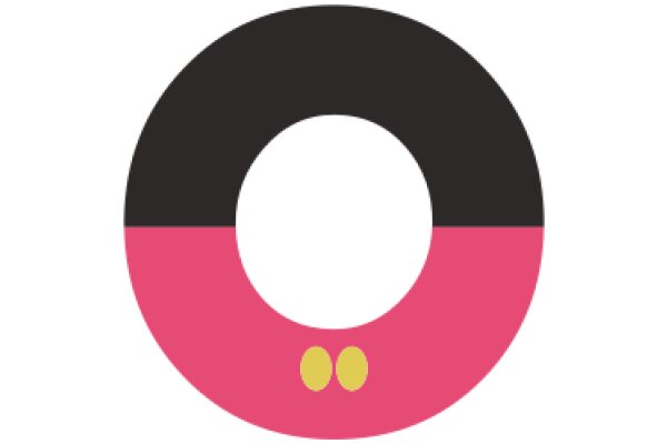Vibrant Logo Design: A Circular Symbol with a Colorful Ring and Two Yellow Dots