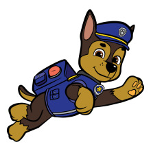 A Friendly Police Dog in a Blue Uniform