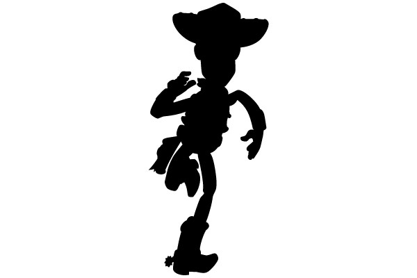 Silhouette of a Cowboy Toy