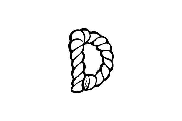 Braided Rope Necklace Outline
