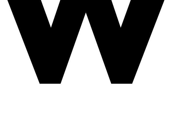 Bold Letter W with Yellow Bar
