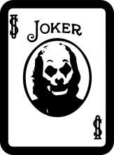 Joker Playing Card with the Word 'Joker' on It