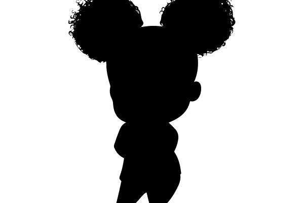 Silhouette of a Character with Curly Hair