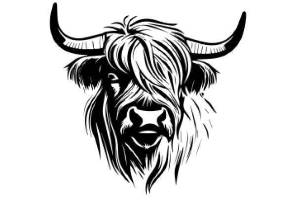 Stylized Bull Head Illustration