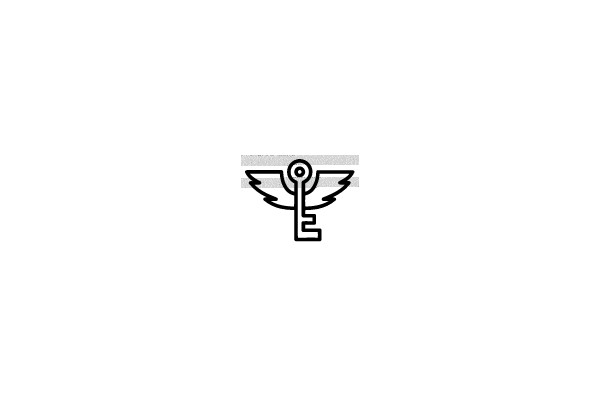 Key with Wings Symbol