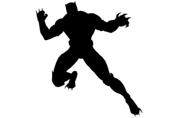 Silhouette of a Superhero in Action