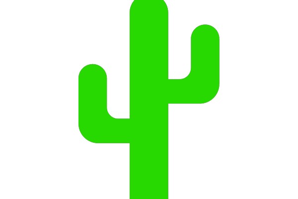 Green Cactus Silhouette
