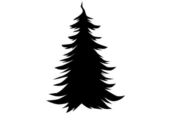 Simplistic Silhouette of a Christmas Tree