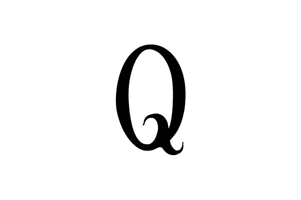 Bold Serif Letter Q