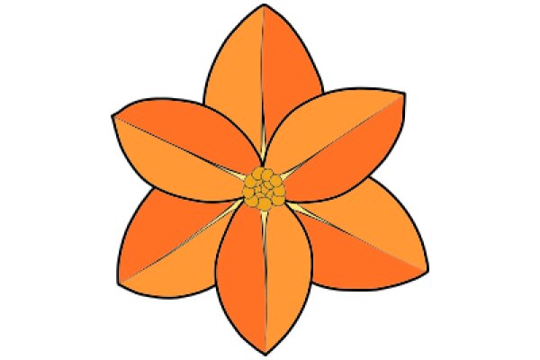 Vibrant Orange Flower with Yellow Center