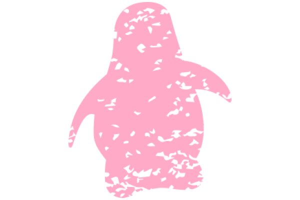 Pink Penguin Silhouette with Texture