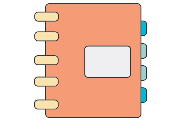 Organized Notes: A Colorful Notebook with Blue Markers