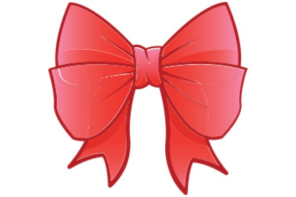 Vivid Red Bow with Elegant Design