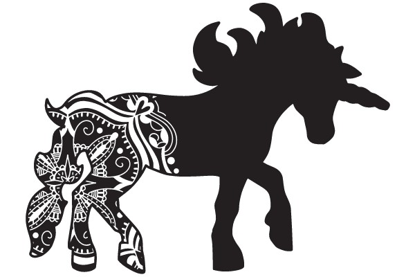 Elegant Silhouette of a Unicorn