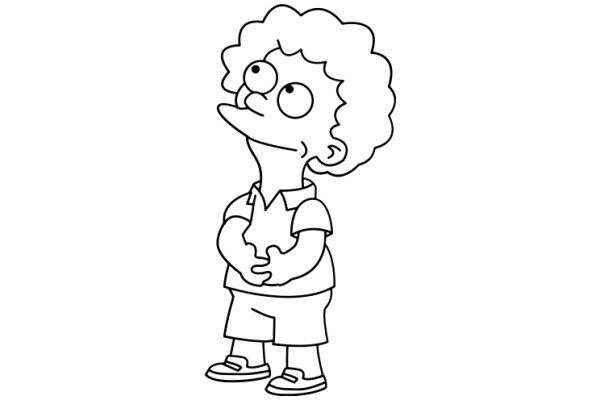 A Cartoon Character with a Smile and a Star in His Hand, Standing Against a White Background.