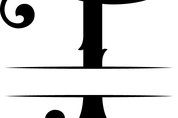 Black Ornate Letter F