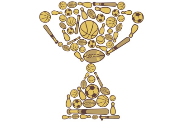 A Golden Trophy of Sports Memorabilia