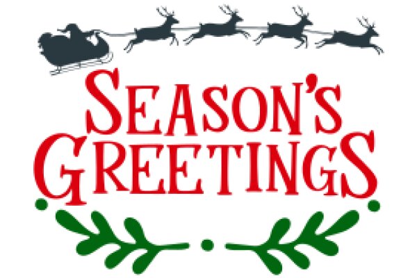 Season's Greetings: A Festive Illustration of Santa Claus and His Reindeer