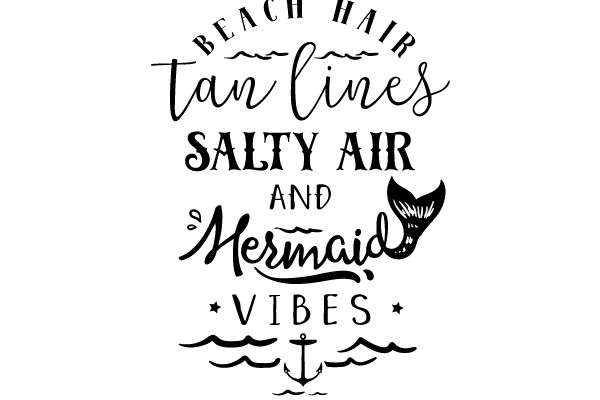 Beach Hair Tan Lines Salty Air and Mermaid Vibes