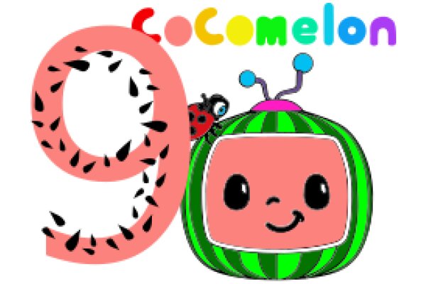 Cute Cartoon Character Celebrating 9 Years of Comelon with a Colorful Number 9