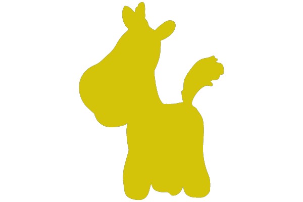 Silhouette of a Cartoon Giraffe