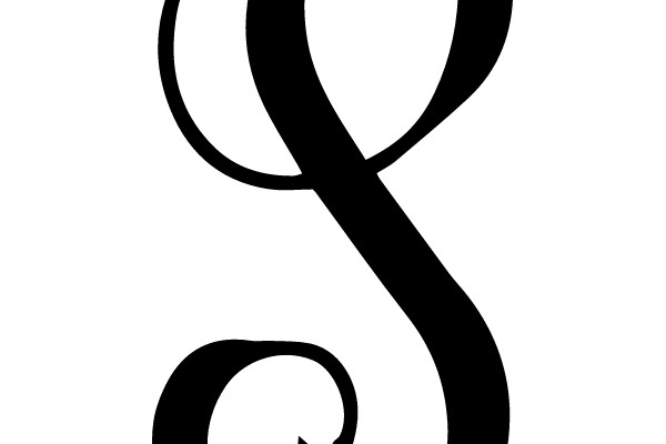 Stylized Letter 'S' with Stars