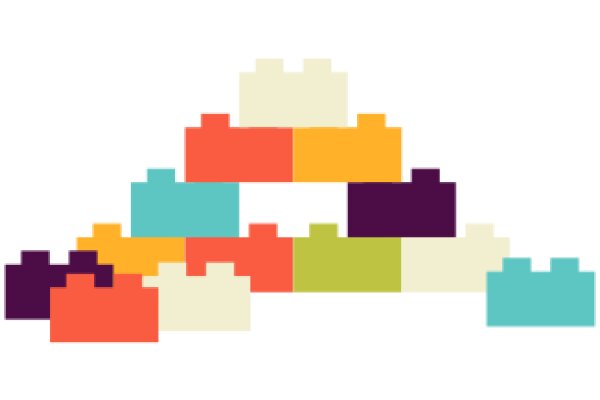 Vibrant Pixel Art: A Colorful Stack of Blocks