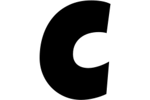Simplicity in Design: A Black 'C' on a White Background