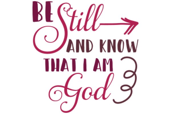 Be Still and Know That I Am God: A Message of Peace and Serenity
