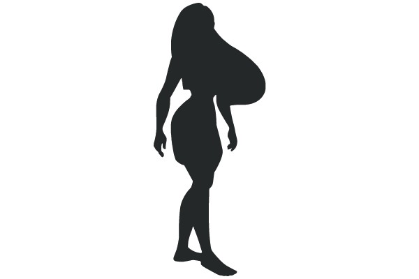 Silhouette of a Standing Woman