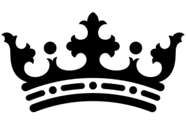 Elegant Black Crown Icon