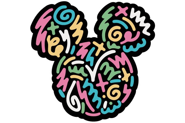 Colorful Abstract Mouse Silhouette