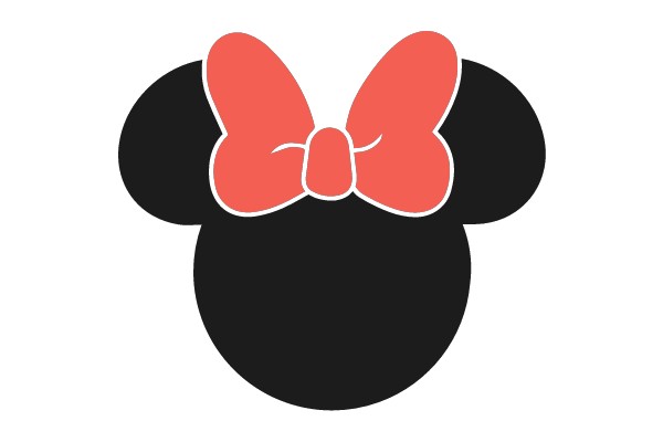 Minnie Mouse Icon with Pink Bow