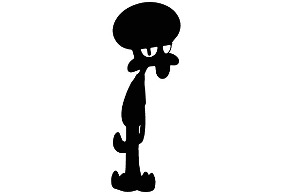 Annoyed Cartoon Character Silhouette