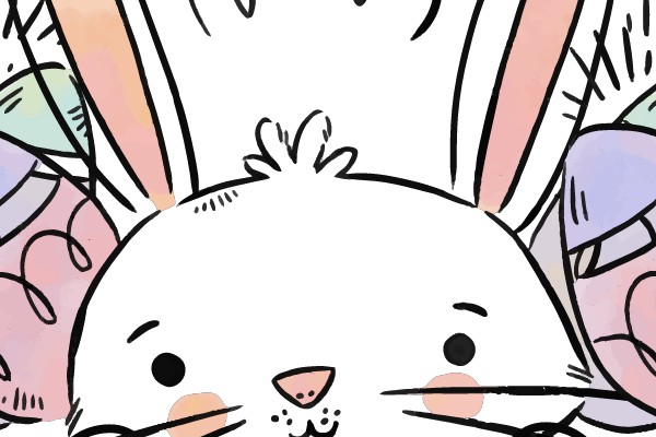 Easter Bunny with Easter Eggs and 