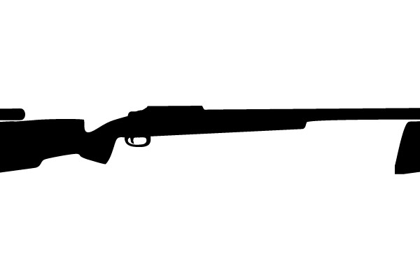 Silhouette of a Rifle.