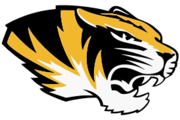 Stylized Tiger Logo with Yellow and Black Design