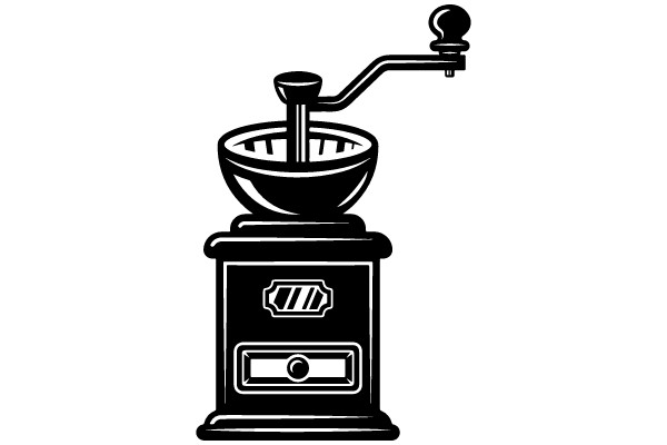 A Classic Illustration of a Mortar and Pestle