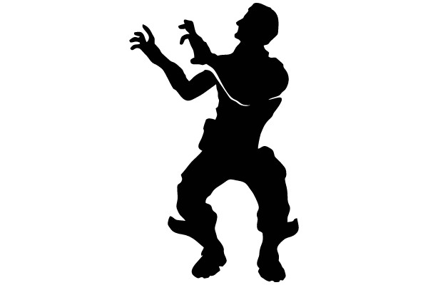 Silhouette of a Person in a Dynamic Pose
