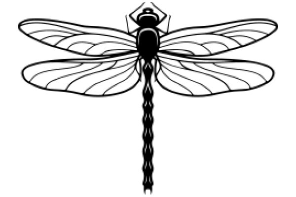 Stylized Dragonfly Silhouette
