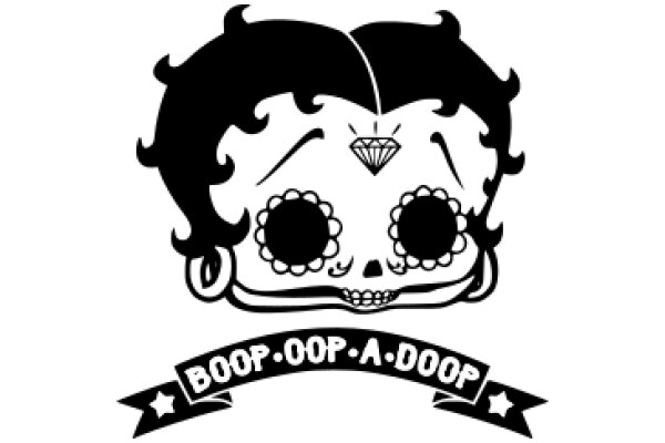 Stylized Logo of a Skull with a Diamond and a Banner