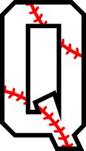 The Art of Baseball: A Graphic Representation of the Letter 'Q' and a Baseball Bat