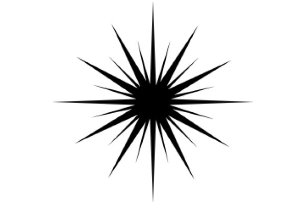 Stylized Black Starburst Design