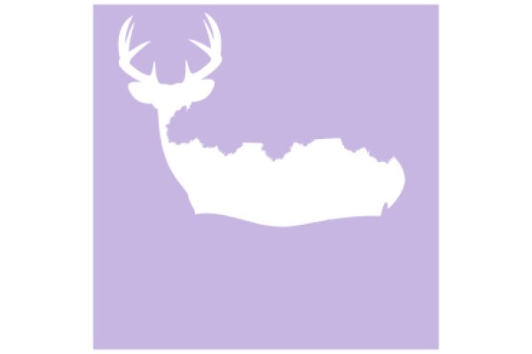 A Purple Backdrop with a White Deer Silhouette