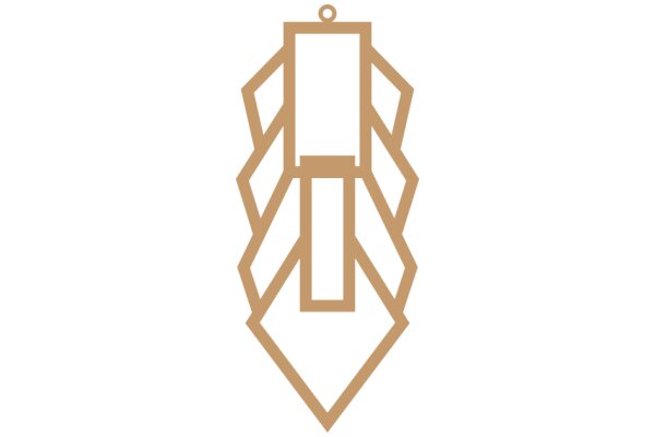 Stylized Logo with Geometric Design and Empty Frame