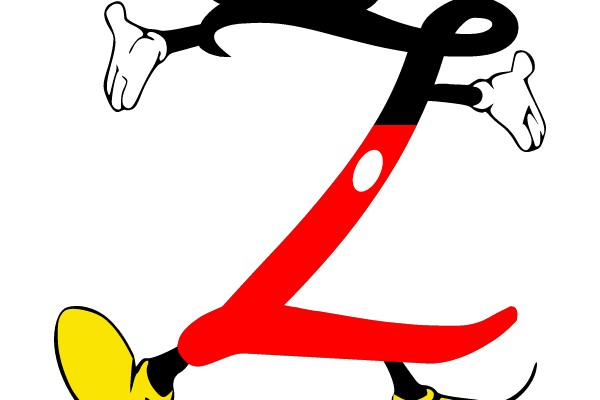 Playful Mickey Mouse Letter Z