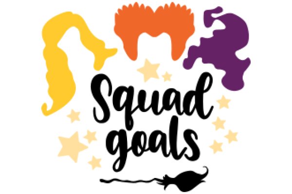 Squad Goals: A Colorful Collection of Animal Silhouettes and Star Symbols