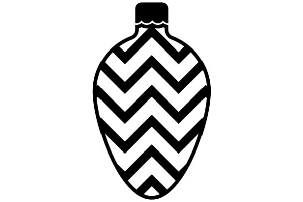Stylized Vase with Zig Zag Design