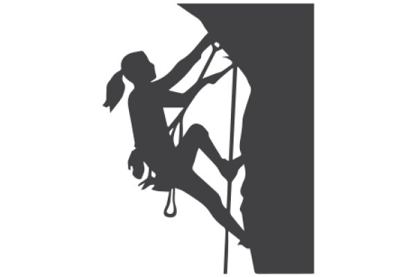 Silhouette of a Person Climbing a Ladder